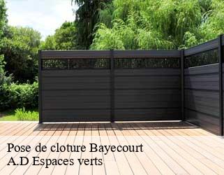 Pose de cloture  bayecourt-88150 A.D Espaces verts