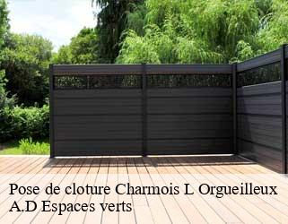 Pose de cloture  charmois-l-orgueilleux-88270 A.D Espaces verts