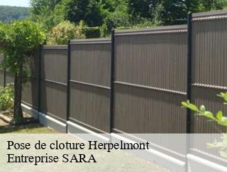 Pose de cloture herpelmont-88600 Entreprise SARA