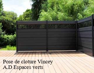 Pose de cloture  vincey-88450 A.D Espaces verts