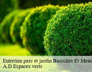 Entretien parc et jardin  bazoilles-et-menil-88500 A.D Espaces verts